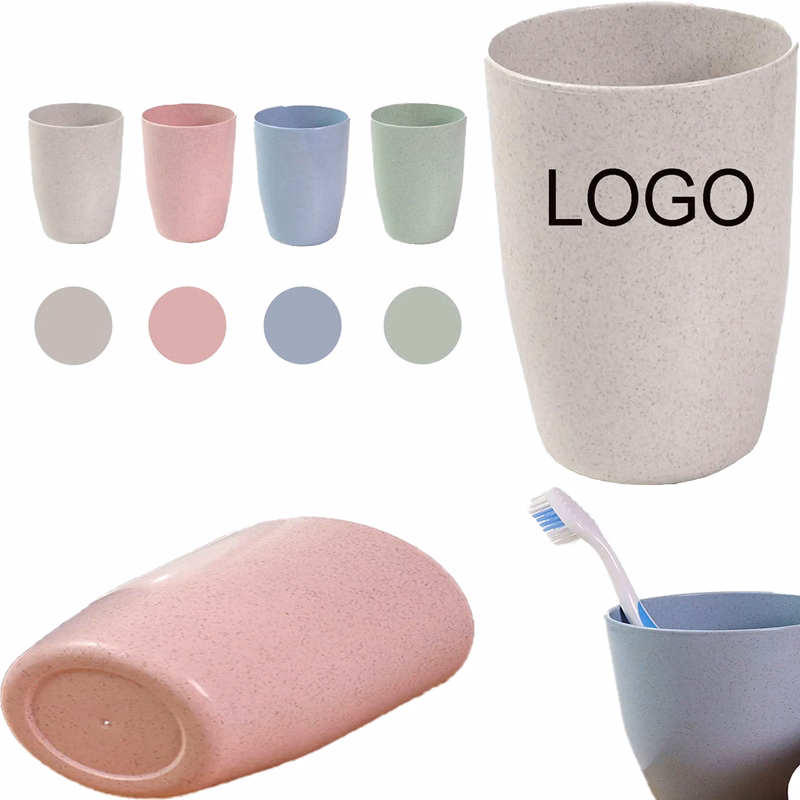 Spot Biodegradable Wheat Straw Toothbrush Mouthwash Cup