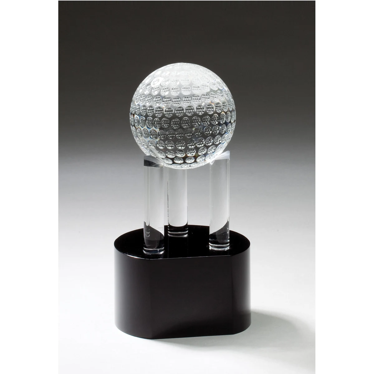 Crystal Golf Ball on 3 Pillars 7" 1