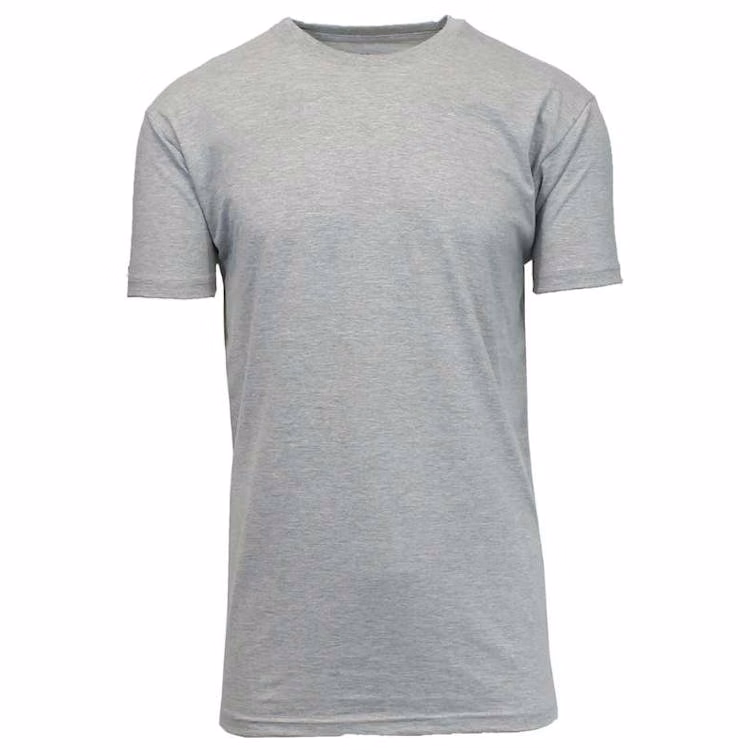 Men's Crew Neck Tees - Heather Gray X-Large