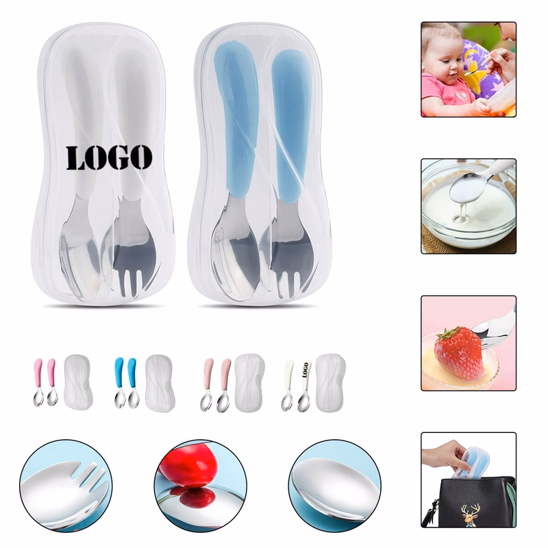Stainless Steel Baby Fork and Spoon