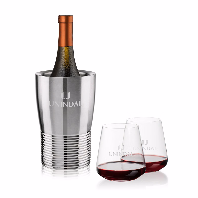 Genoa Wine Cooler & Breckland Stemless Wine Set