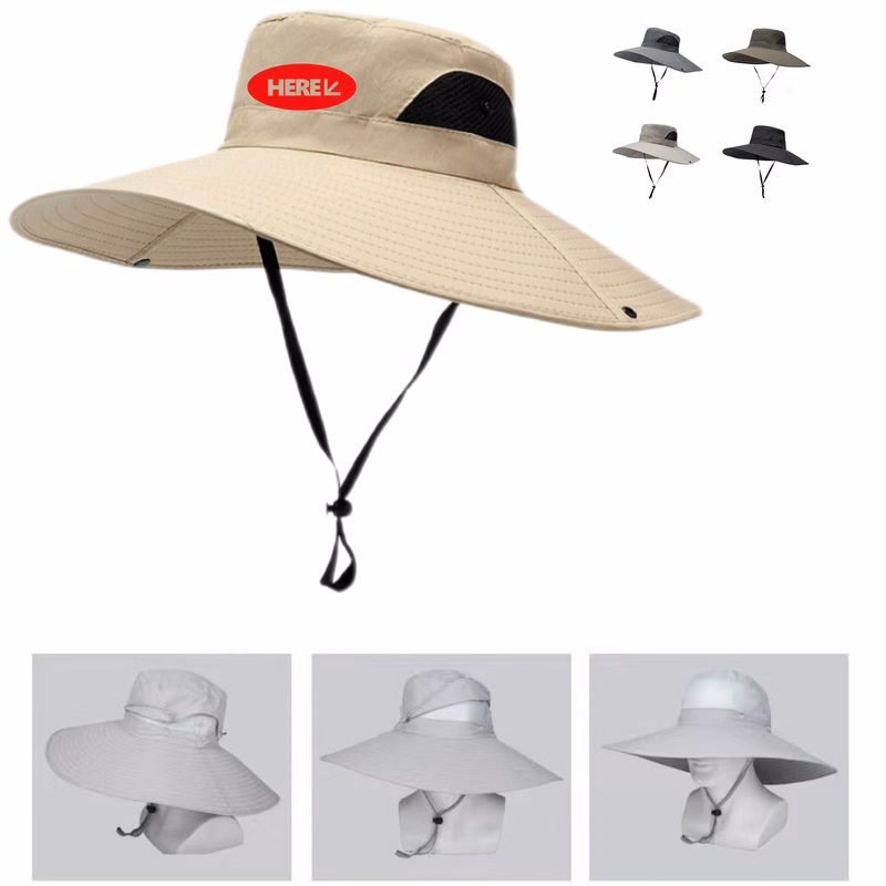 Drawstring-Equipped Fisherman Hat
