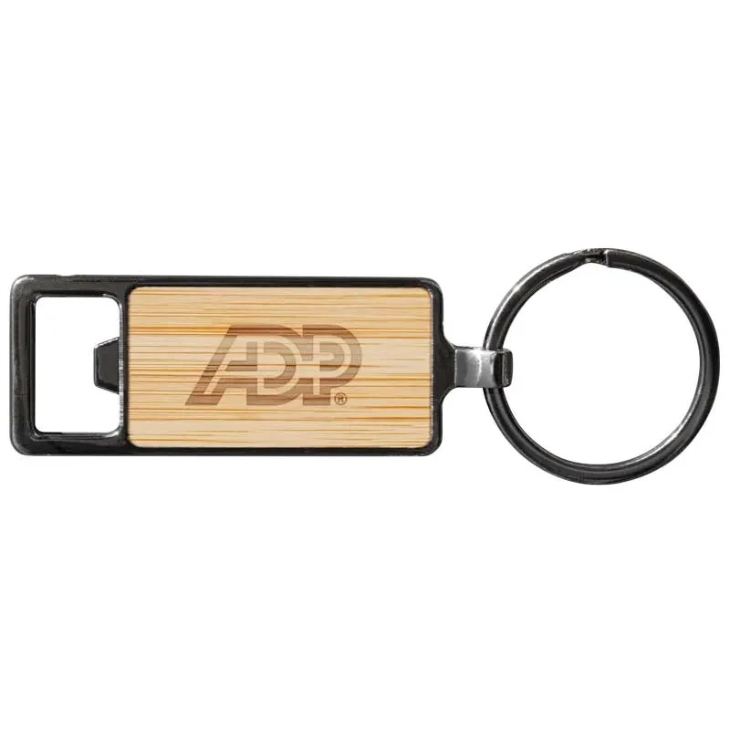 Bamboo Key Chain Bottle Opener 1
