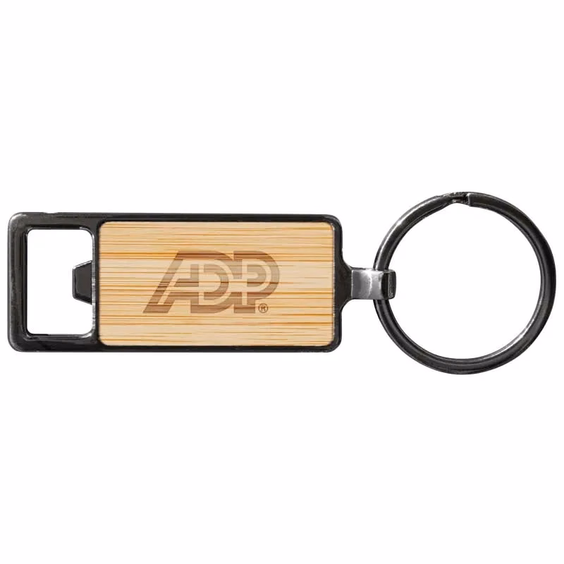 Bamboo Key Chain Bottle Opener