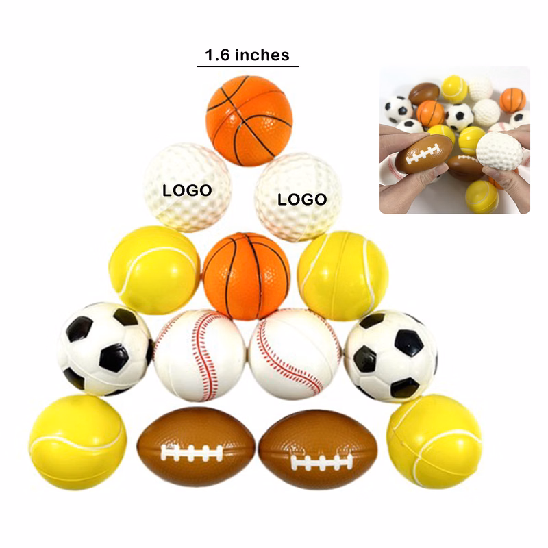 Mini Sports Stress Ball 1.6 Inch PU Foam