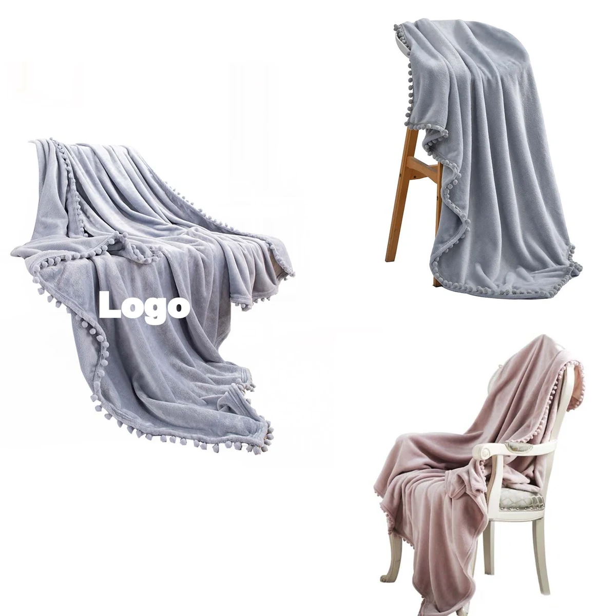 Mink Fringed Throw 1