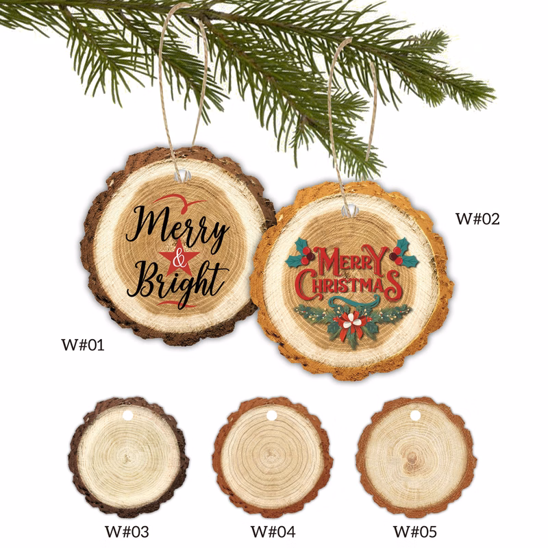 3" Full Color Christmas Ornament - Trunk w/ hemp rope