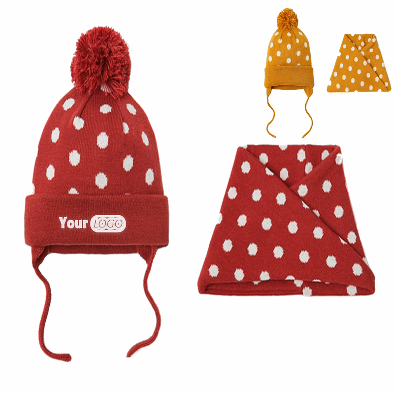 Winter Warm Knitted Baby Hat Scarf Set
