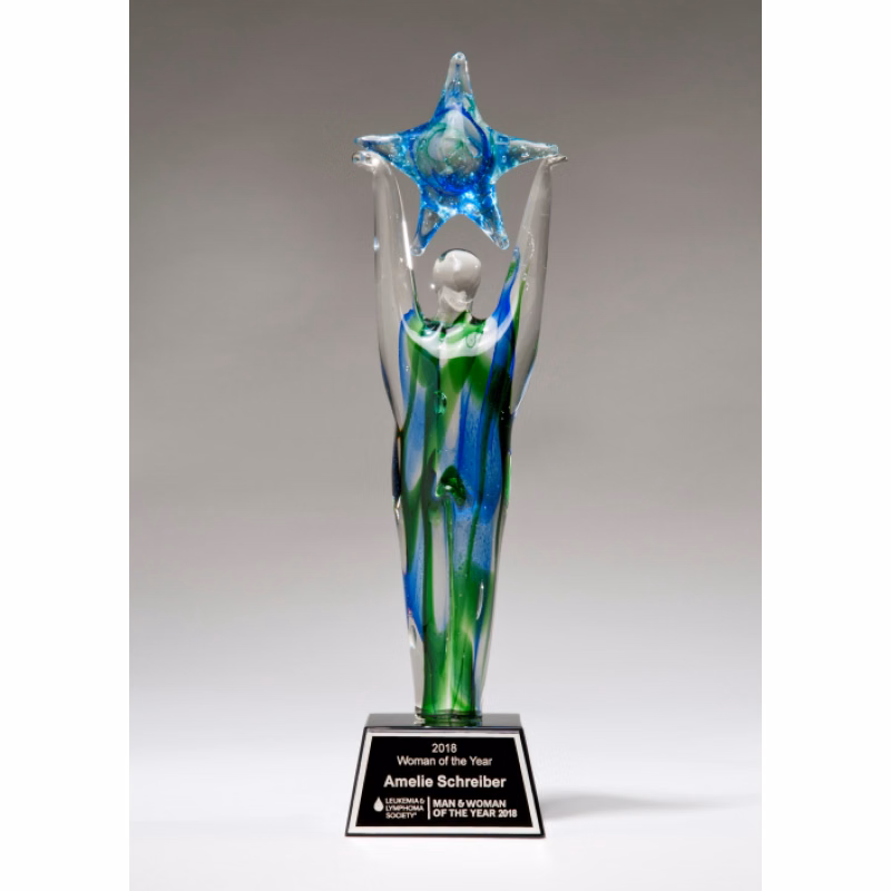 Victory Star Art Glass 11.5"