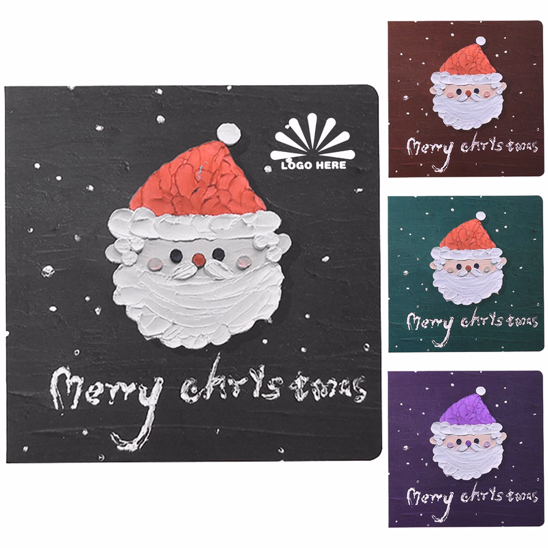Elegant Oil Painting Christmas Cards with Custom Logo
