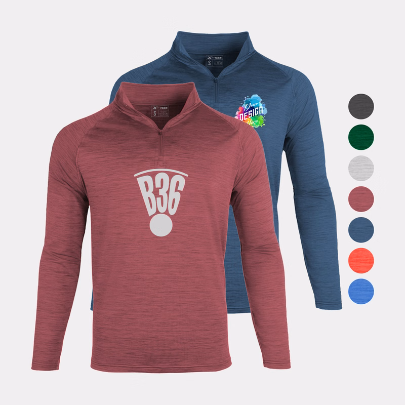 Soft Stretch Dye Men's Performance 1/4 Zip Long Sleeve