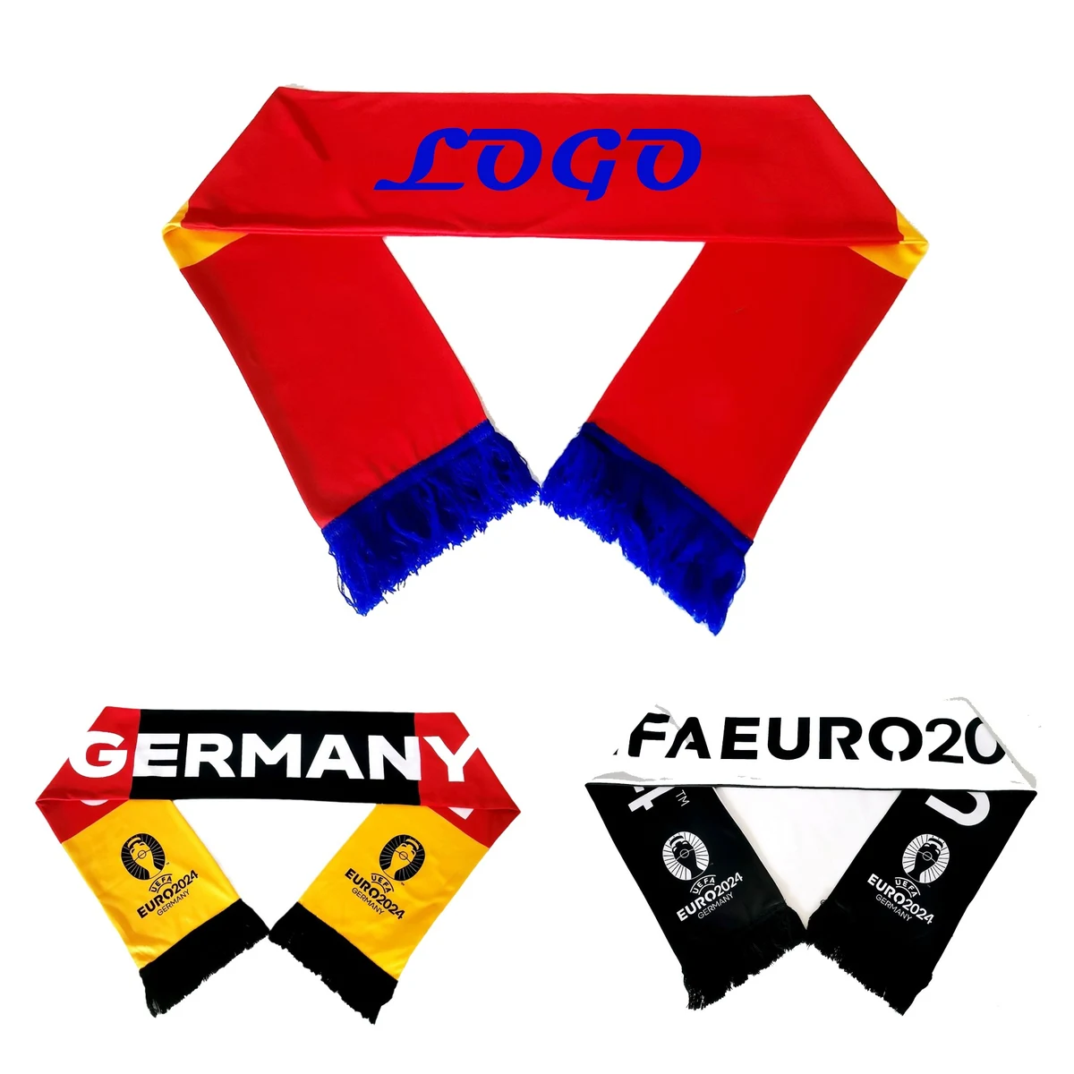 Custom Soccer Knitted Scarf W/Fringe 1