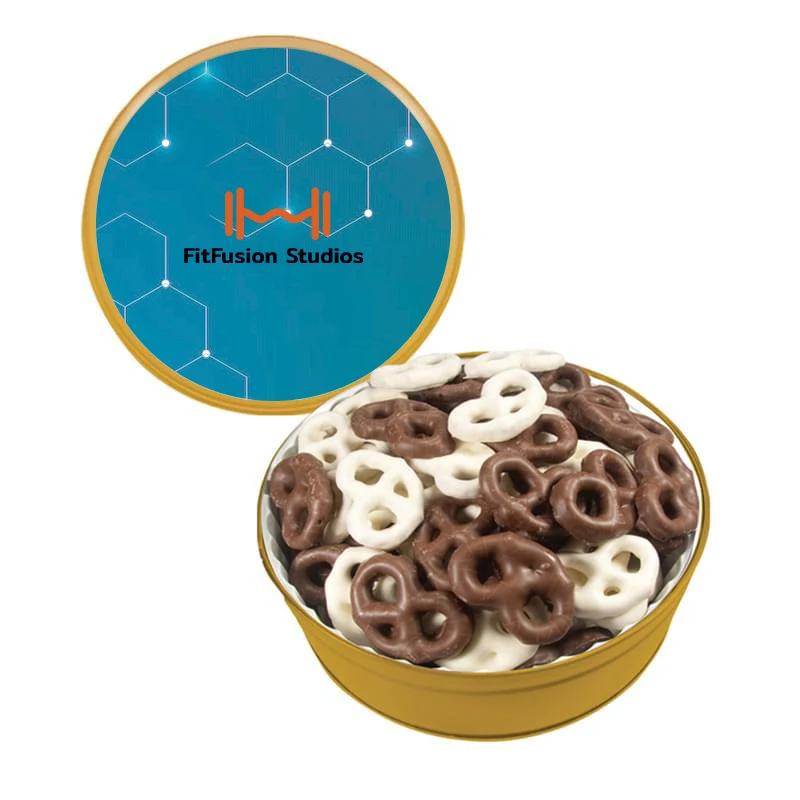 The Grand Tin - Mini Chocolate Pretzels 1
