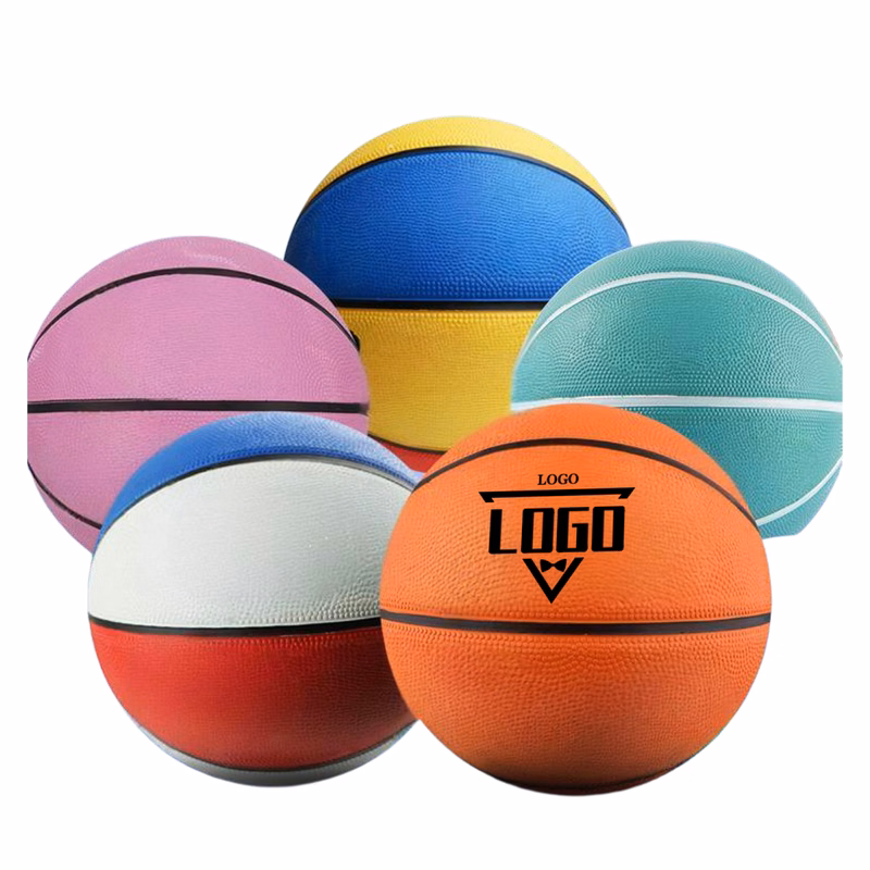 Custom Logo Rubber Basketball For Team Sports