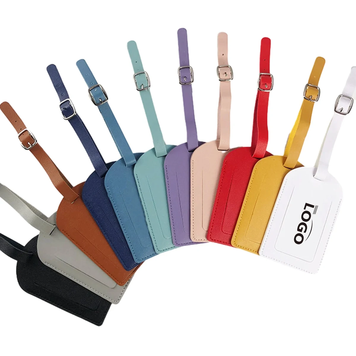 PU Leather Flap Luggage Check Suitcase Name Tags 100Pcs 1
