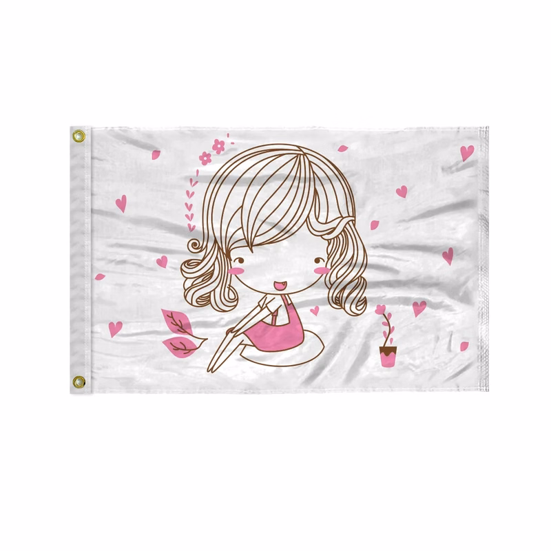 Custom Screen Sublimation Flag - 20" x 30" Silk Poly