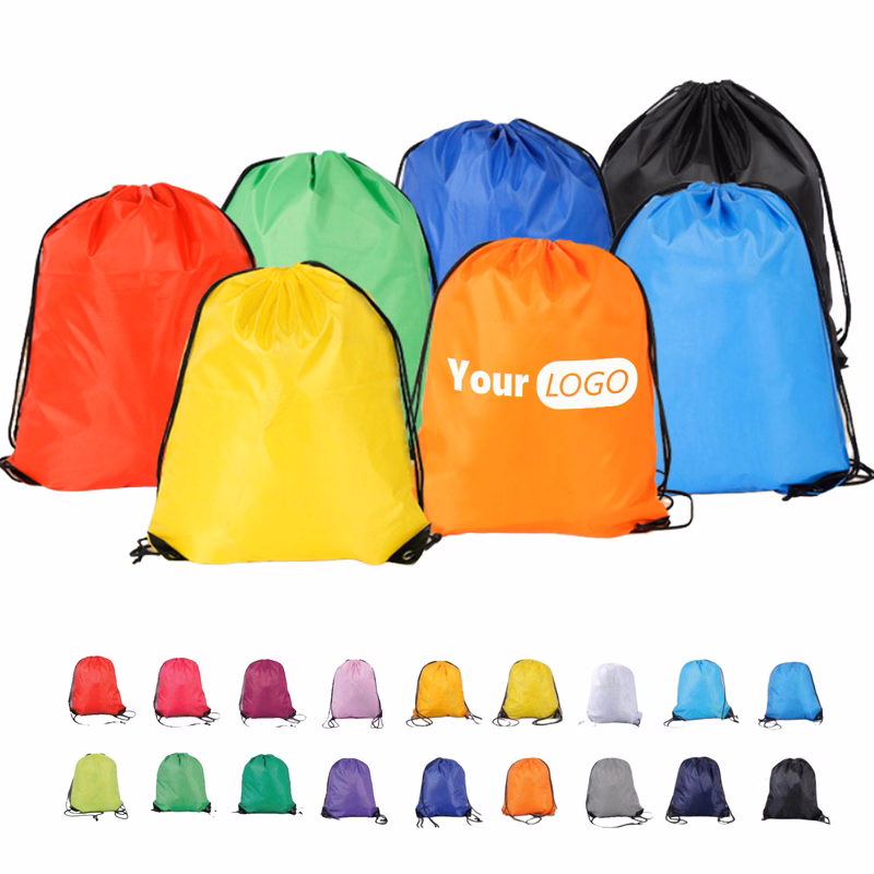 Drawstring Bag with Cinch Closure 210D Polyester 16" x 13"