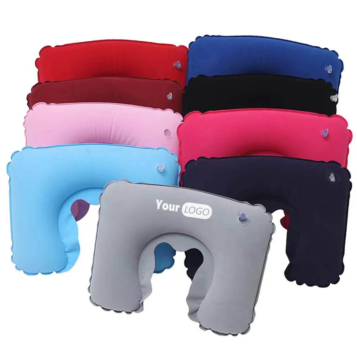 Pvc Portable Inflatable Neck Pillow 1