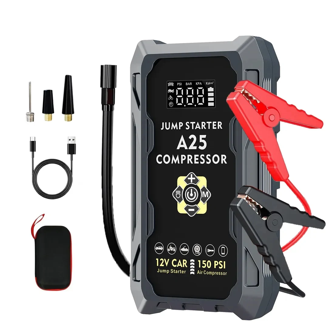 Car Battery Booster with Air Compressor 1