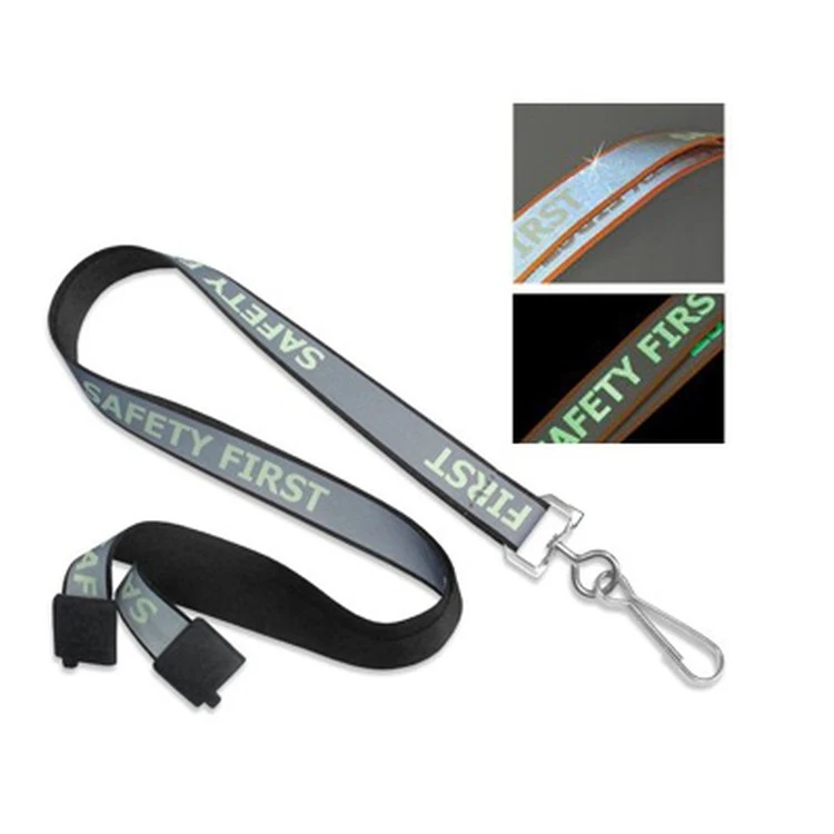 5/8" Polyester Lanyard Glow-in-the-Dark with Breakaway (J-Hook) 1