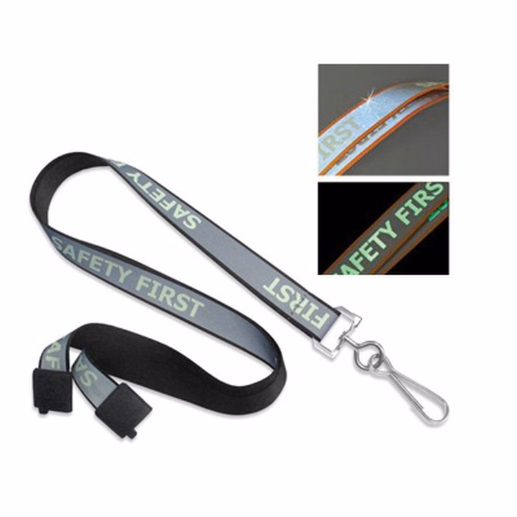 5/8" Polyester Lanyard Glow-in-the-Dark with Breakaway (J-Hook)