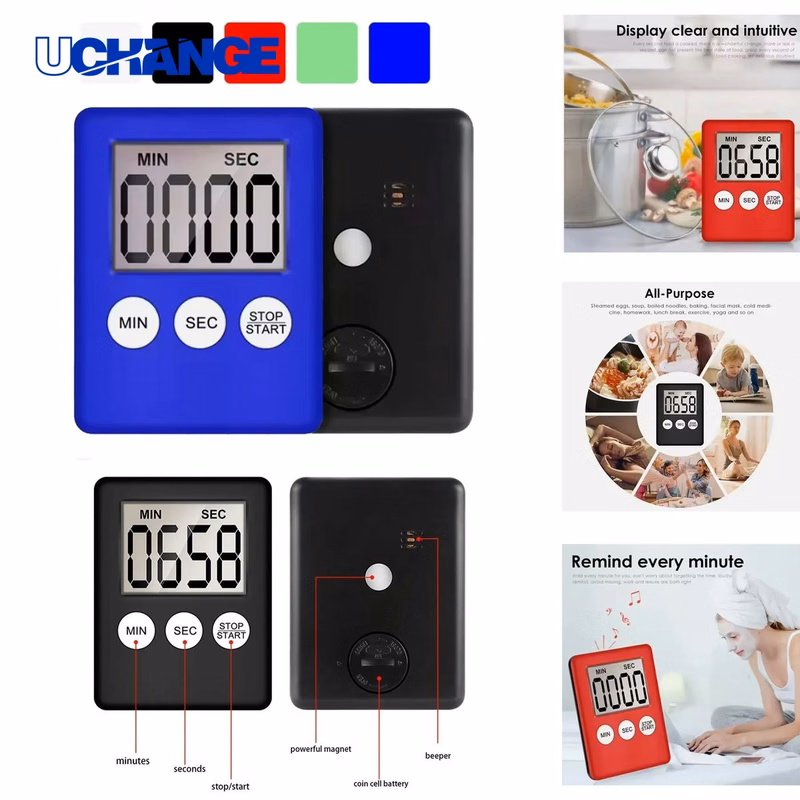 LCD Digital Cooking Timer with Magnet Kitchen Timer for Meal Prep & Baking