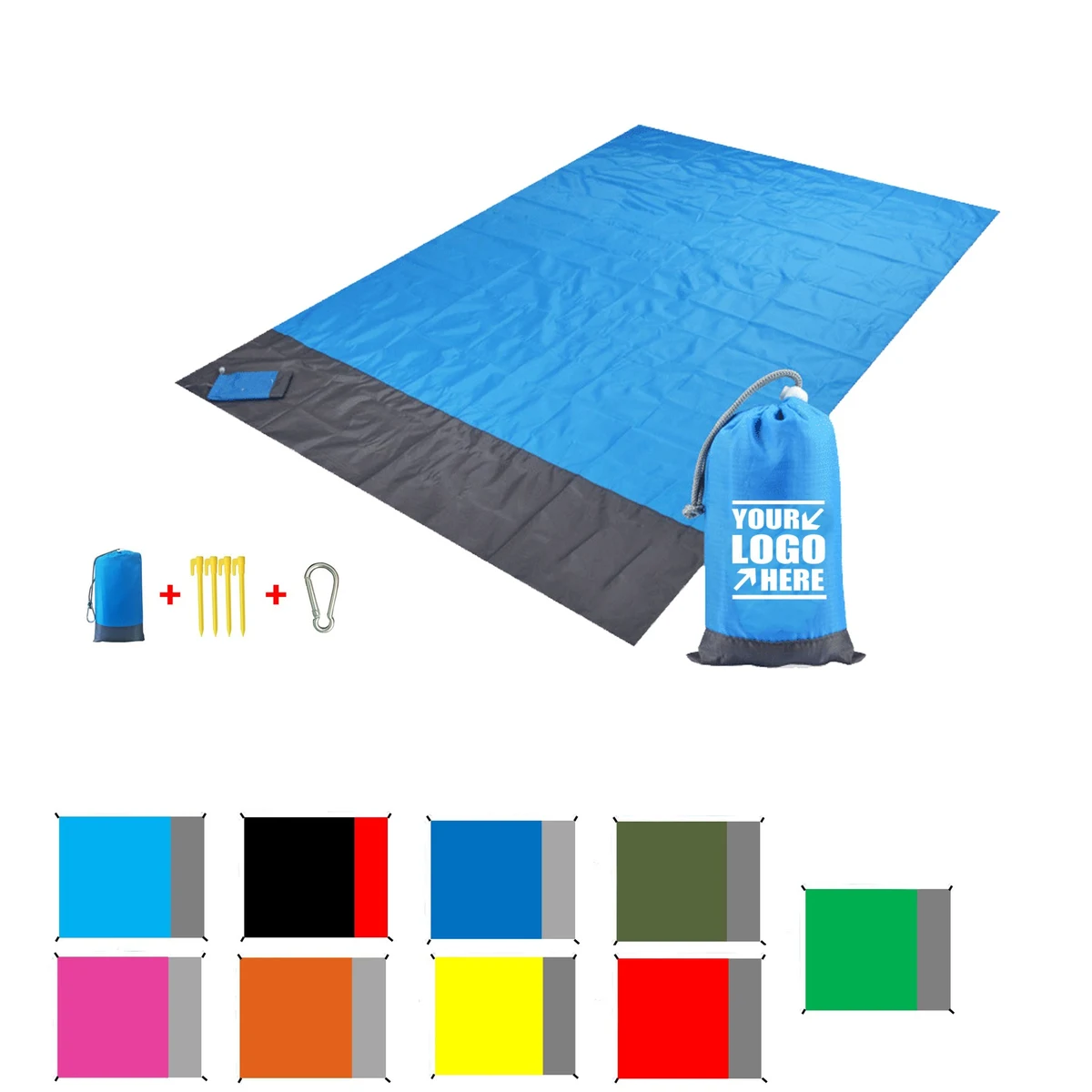 Waterproof Pocket Beach Blanket Folding Camping Mat 1