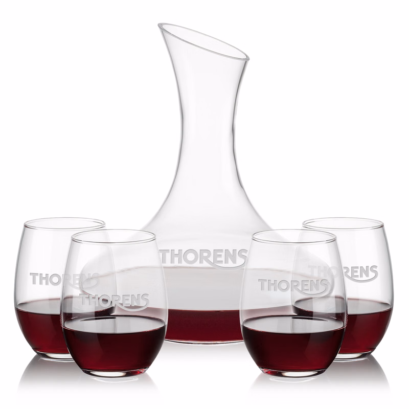 Hampton Carafe & Stanford Stemless Wine