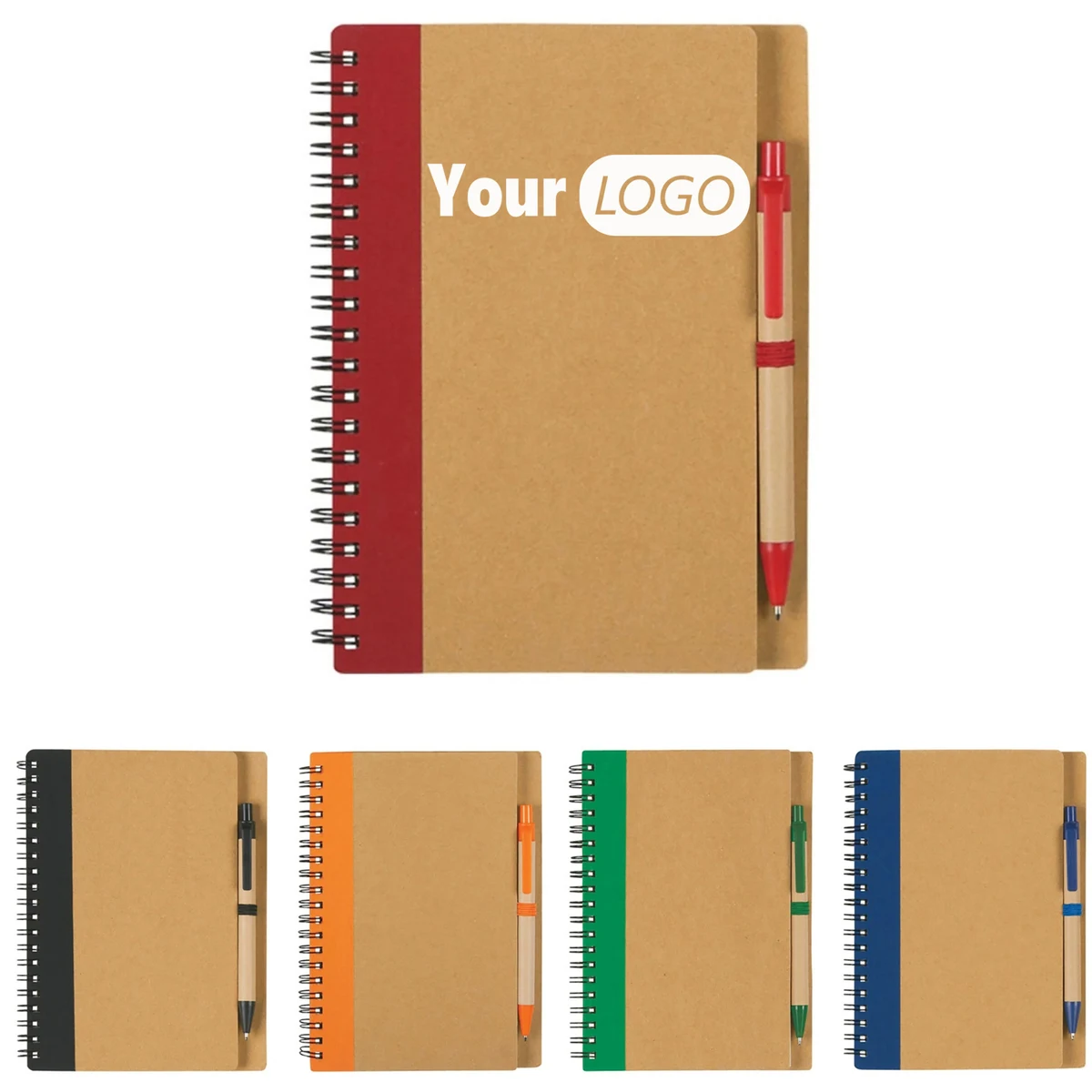 Notebook Made of Kraft Accompanied by a Pen 1