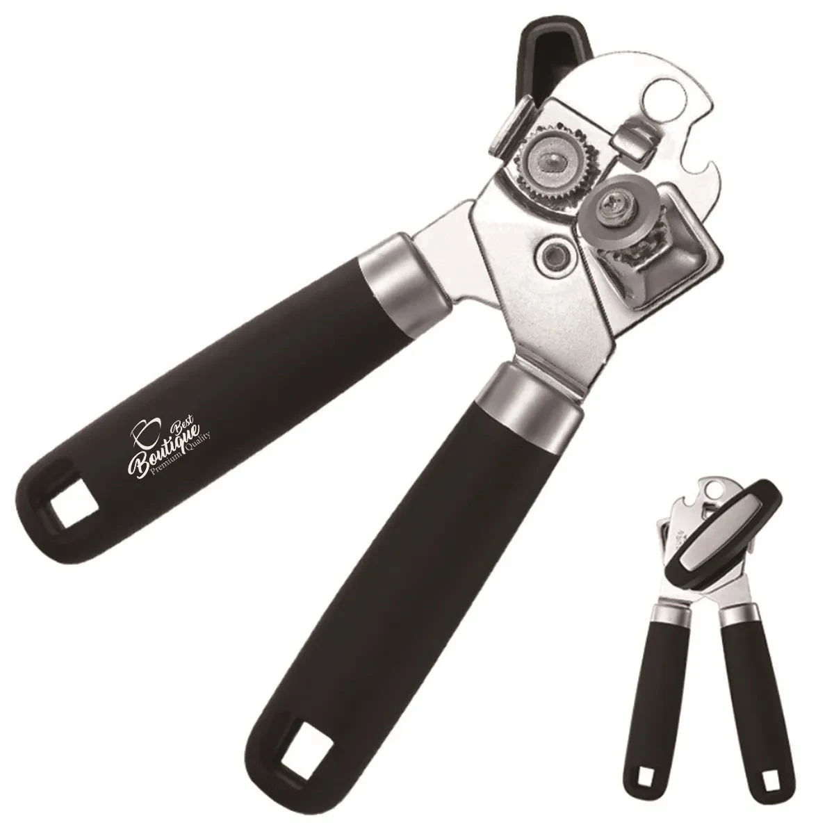 All-in-One Hand Easy Turn Can Opener with Soft Grip Handles 1