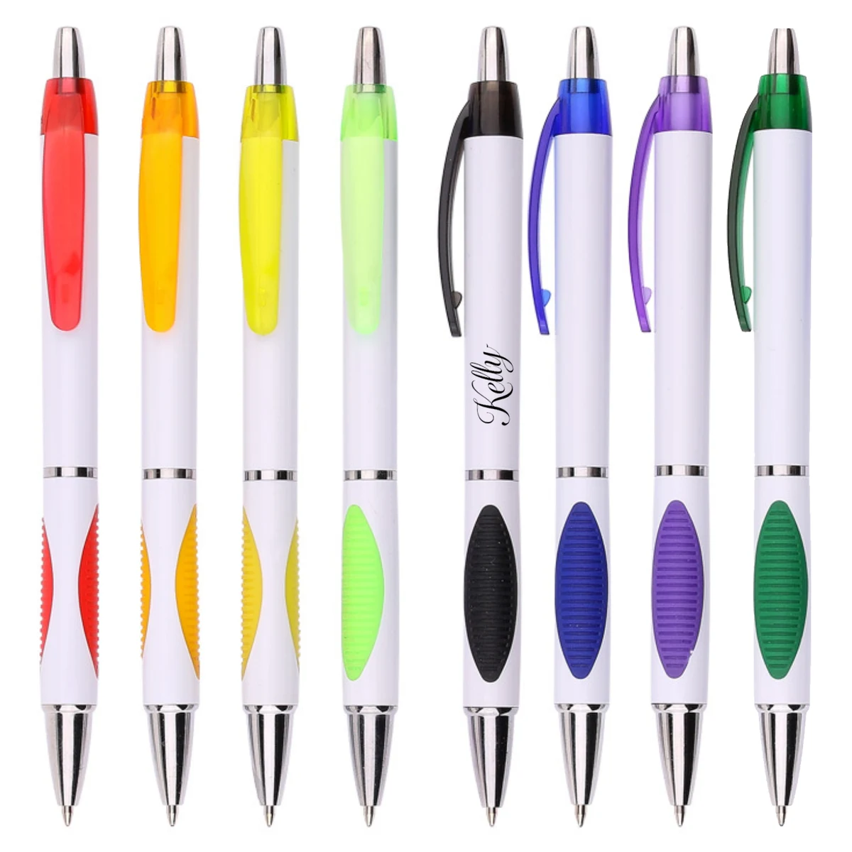 Soft Rubber Grip Plastic Ballpoint Pen, custom pen with logo imprint 1
