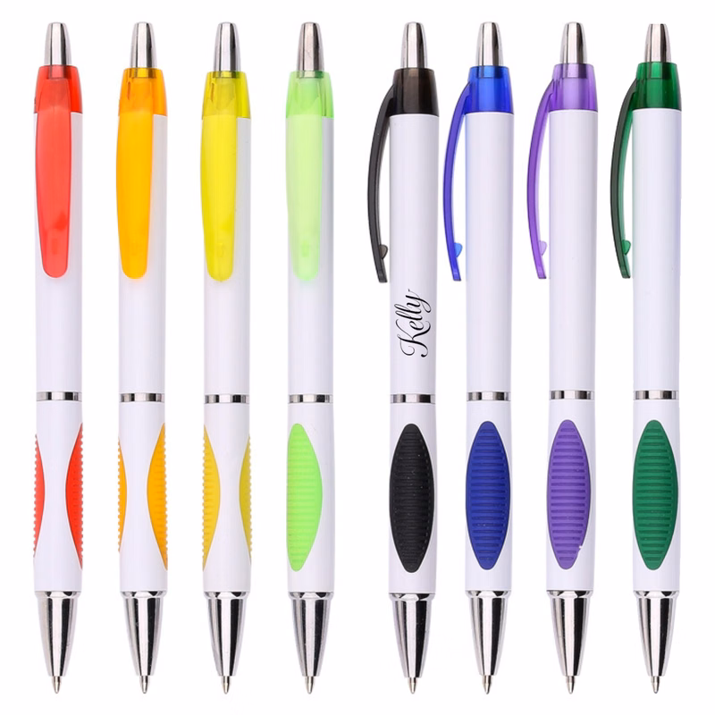Soft Rubber Grip Plastic Ballpoint Pen