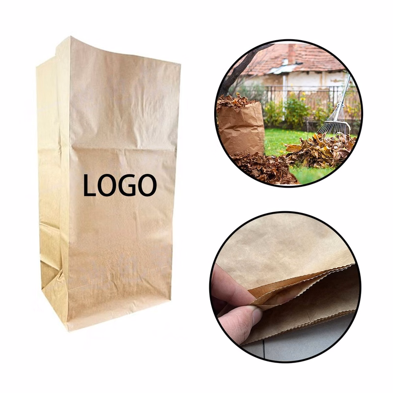 Disposable Leaf Collection Kraft Paper Bag
