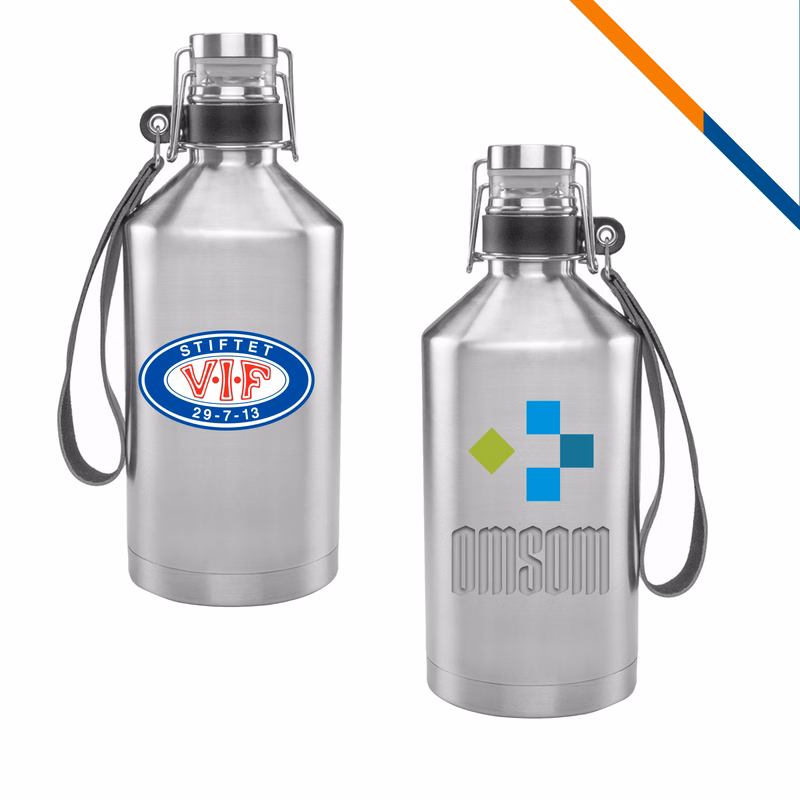 Verya Stainless Steel Beer Growlers - 64 OZ.
