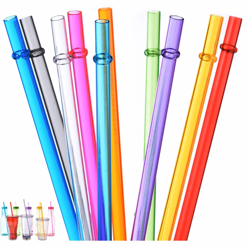 10 1/2 Inches Reusable Tritan Plastic Replacement Straws