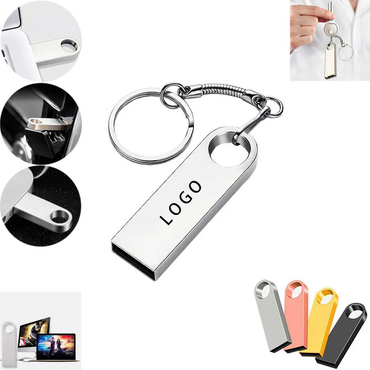 2GB USB Flash Drive Portable Keychain Design 1