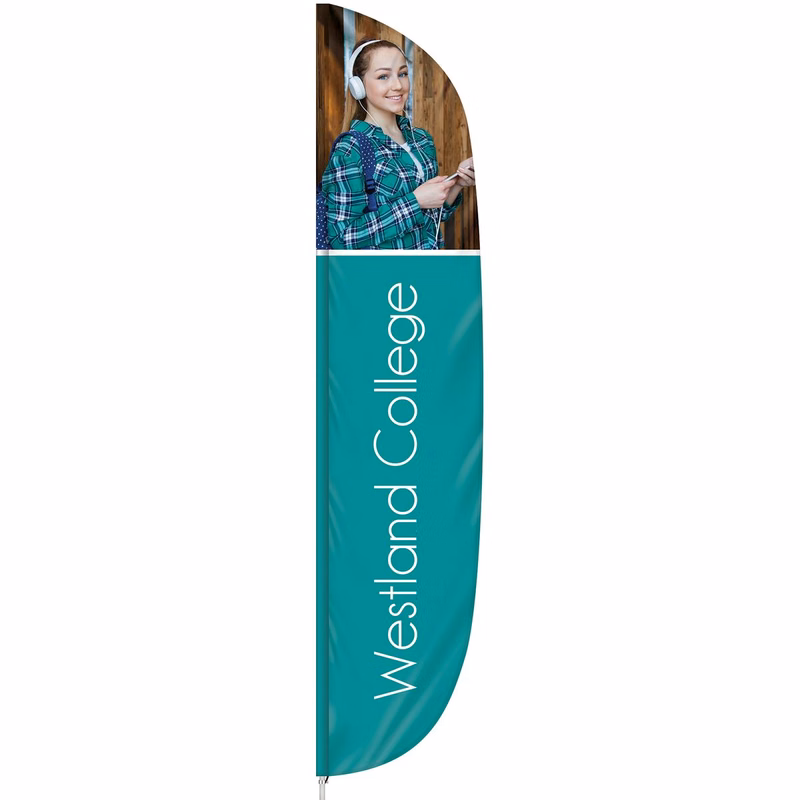 3' x 15' Custom Single Reverse Flutter Flag