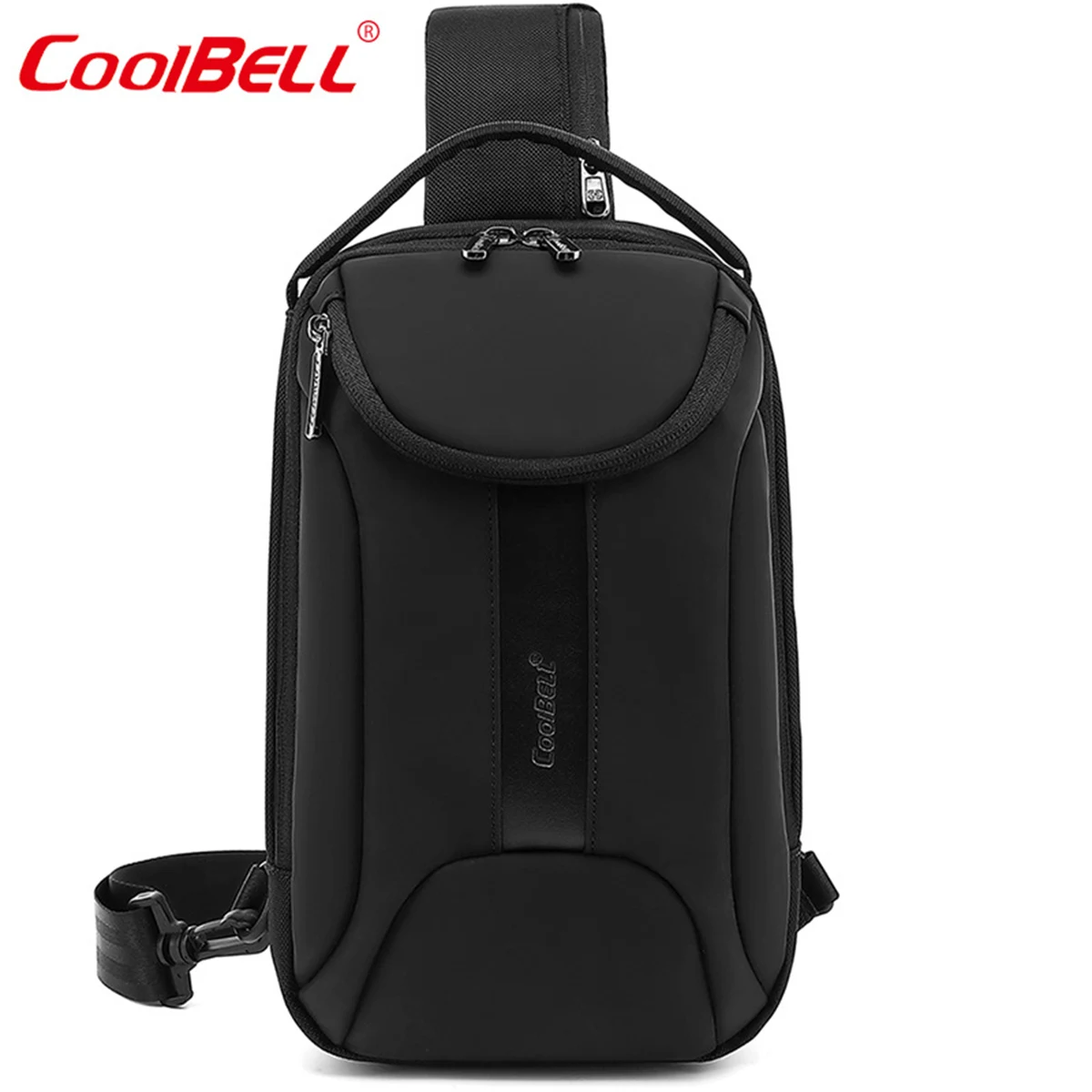 Black Sling Crossbody Backpack 1