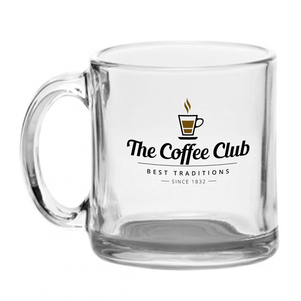 13 oz. Kona Glass Coffee Mug (2 Color Imprint) 1