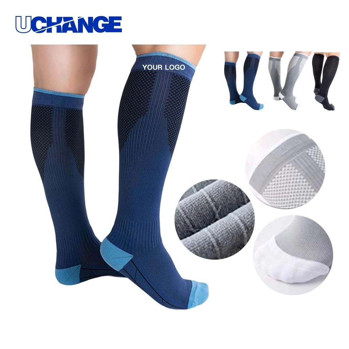 Breathable Long Soccer Socks Socks with Reinforced Toe for Team Sports 1