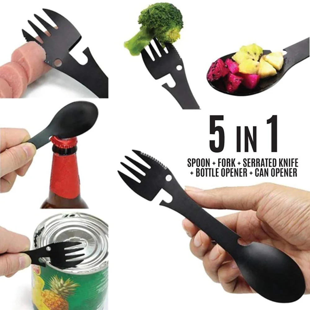 5 in 1 Multifunctional Cutlery Spoon Fork Knife 1