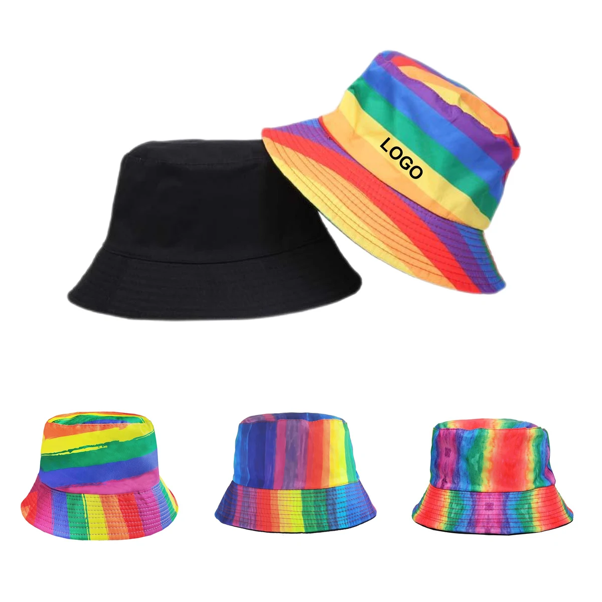 Rainbow Bucket Hat (direct import) 1