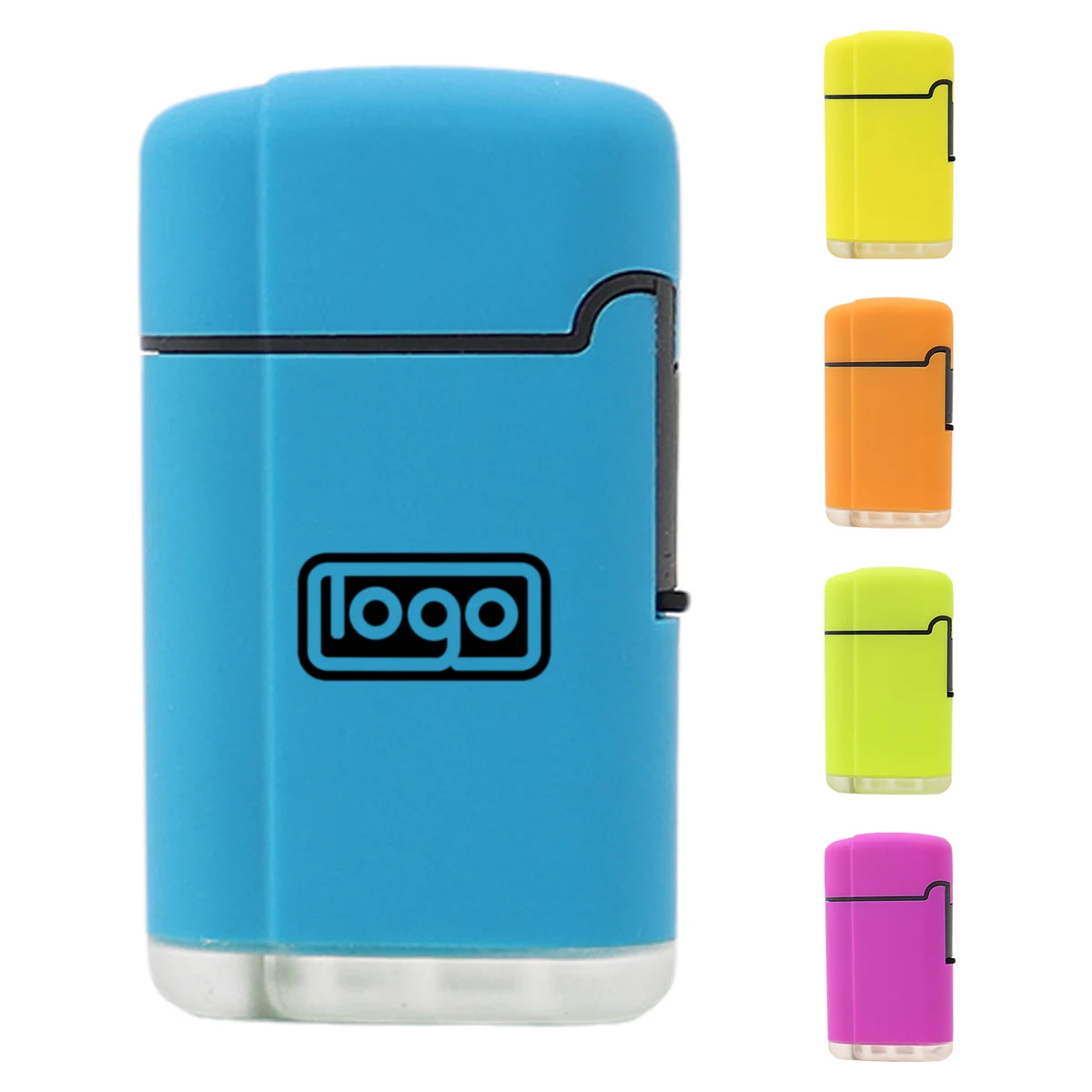 Plastic Windproof Blue Flame Lighter 1