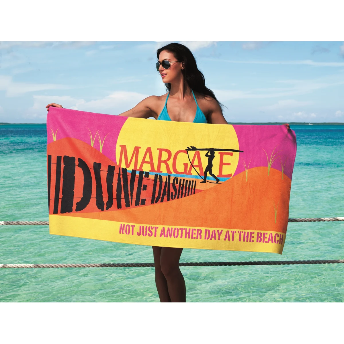 35" X 60" Custom Fiber Reactive Beach Towel 1