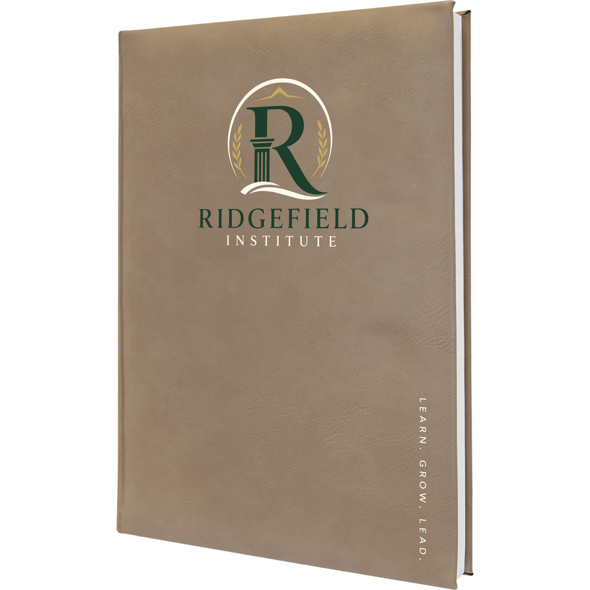 7" x 9" Light Brown Leatherette Journal 1