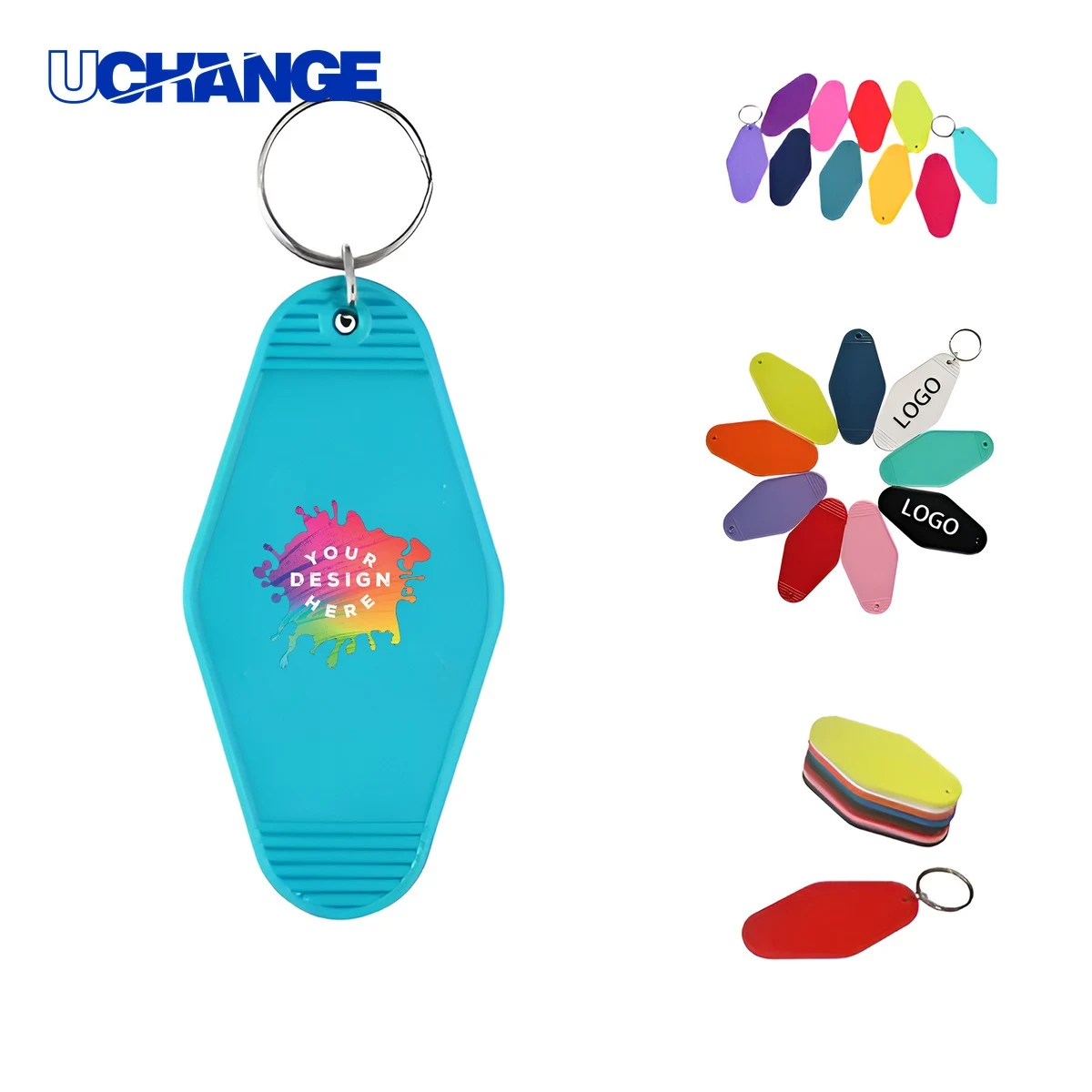 Full Color Retro Hotel Keychain 1