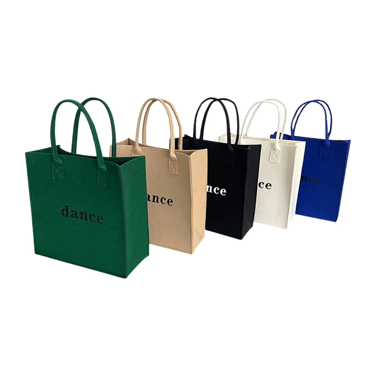Large Capacity Portable Felt Woman Tote Bag, custom tote bag with logo imprint 1