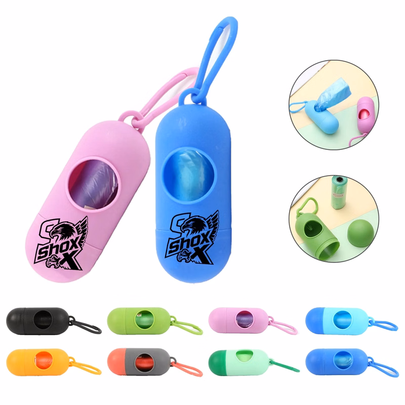MOQ 10 Portable Pet Trash Bag With Key Chain