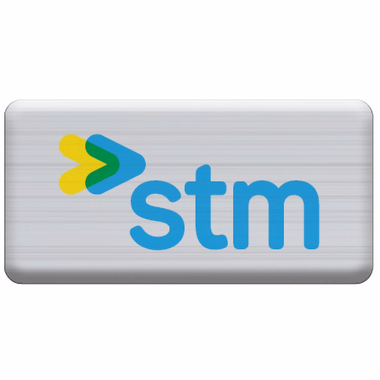 2 Sq. Inch Custom 4 Colour Process Brushed Aluminum Polyester Domed Decal