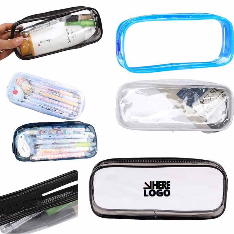 Transparent Zipper Pencil Bag Case